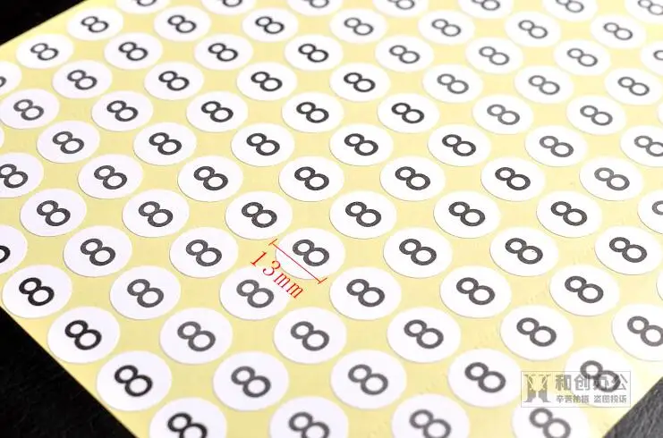 Stock printed white number 0-60 size label stickers tags Garment Round paper sticker 3036pcs | Канцтовары для офиса и дома