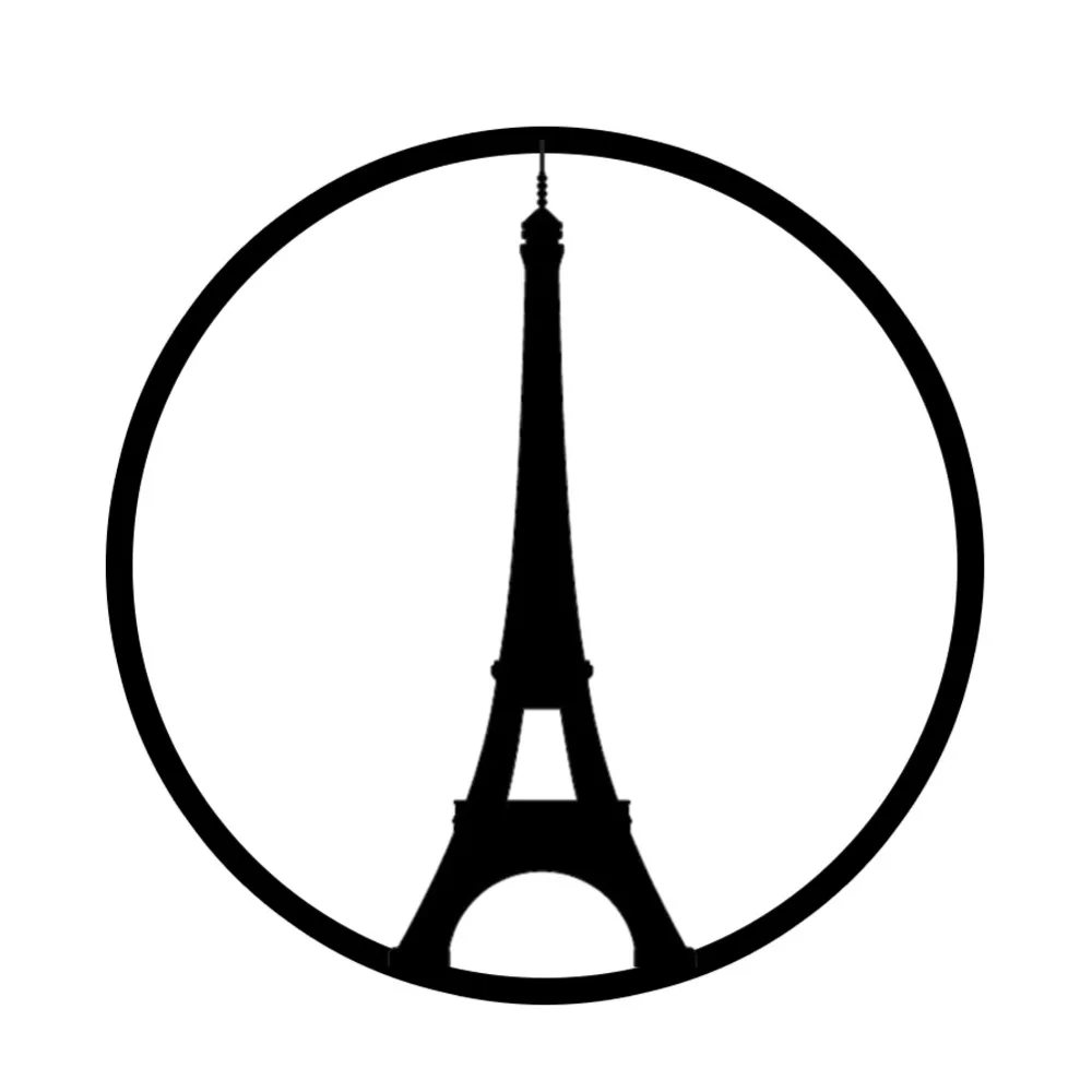 Eiffel Tower Peace Paris Symbol Vinyl Stickers Car Decal Art Car Rear