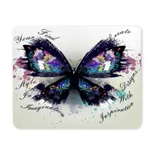 Стандартный размер прямоугольная нескользящая резиновая коврик для мыши модный реалистичный коврик для мыши с бабочкой