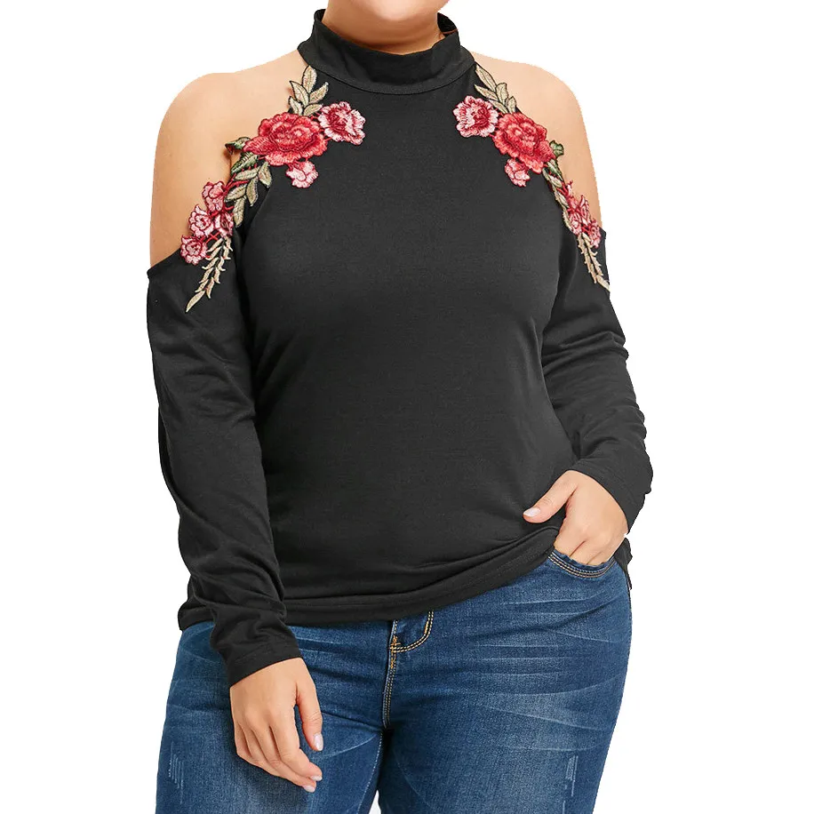 

Plus Size 5XL Womens Tops And Blouses Vintage Long Sleeve Blouse 2018 Women Clothes Cold Shoulder Ladies Tops Fashion Clothing