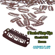 28 мм парик Зажимы коричневый металлический зажим для волос оснастки клип для Химическое наращивание волос утка Заколки для волос