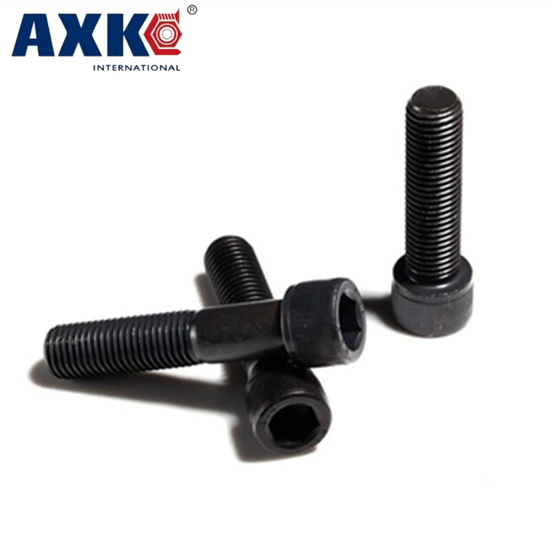 AXK 50 шт в наборе M4 DIN912 Hexagaon с шестигранной головкой Кепки винтовые болты 12 9 Класс