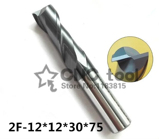 

2f-12 Hrc50,12mm Cnc Tools Carbide Square Flatted End Mills 2 Flute Coating Factory Outlet Length New Arrival Direct Sellin