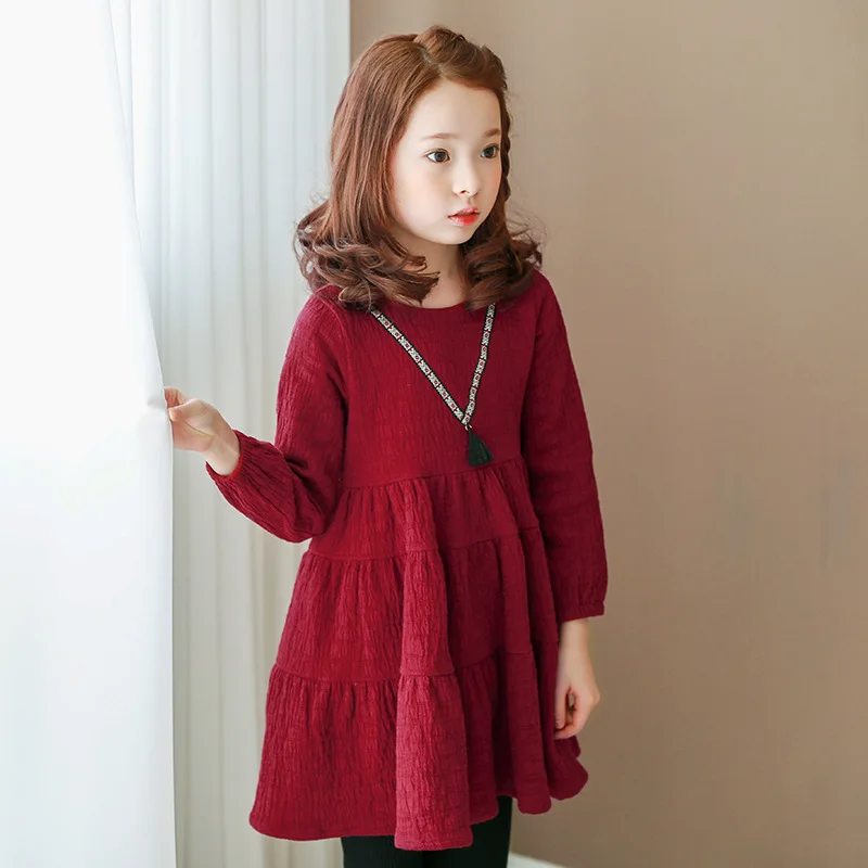 2018 kids girl dress autumn winter fashion baby girl