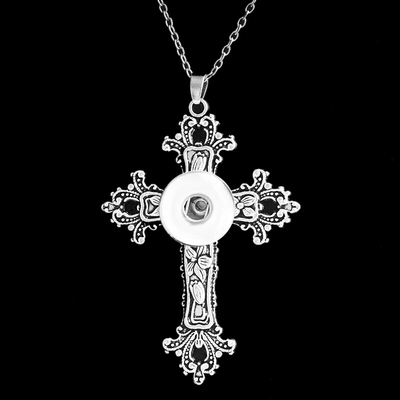 Новый крест 18 мм sanp кнопку jewelry EA3567|Подвески| |
