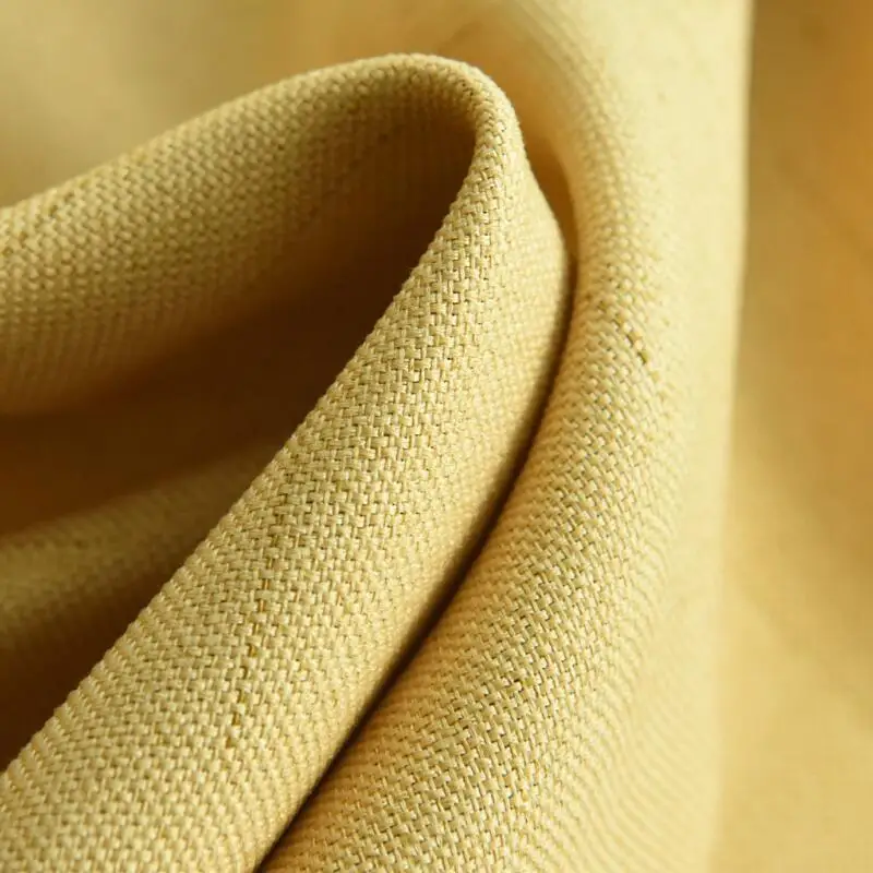 Однотонная зеленая ткань Затемняющая штора для окна спальни серая драпировка слепое лечение кухня Тюль тканевая подкладка занавес X560#30 - Цвет: Yellow Cloth