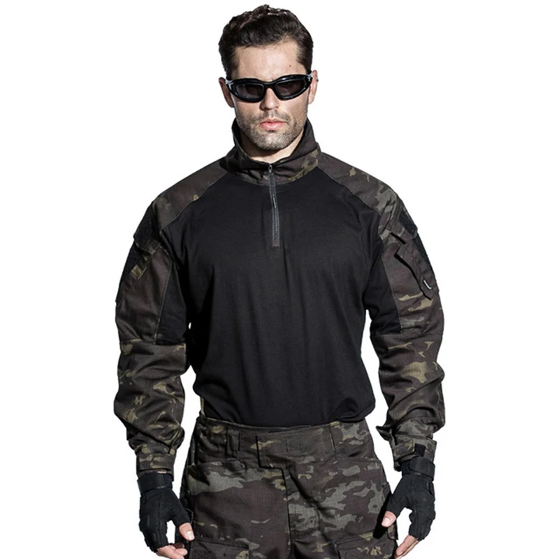 

Mens G3 Combat Shirt Military Army Airsoft Tactical Gear Paintball Hunting Uniform Shirt Multicam MCBK Blue