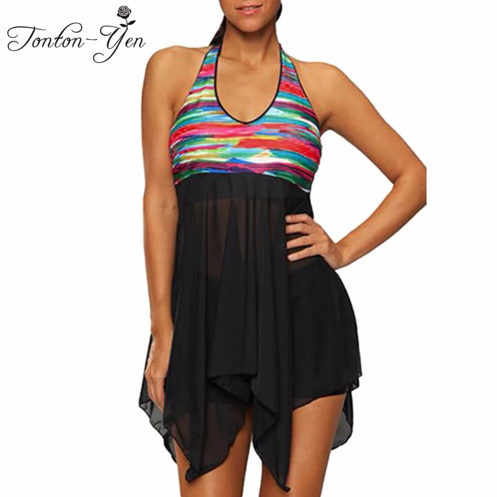 Verbazingwekkend Zomer Grote borst vrouwen Sexy Badmode Plus Size Tankini set CY-75