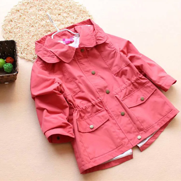 

The new girls windproof rain jacket windbreaker outdoor hooded Hooded Jacket tops