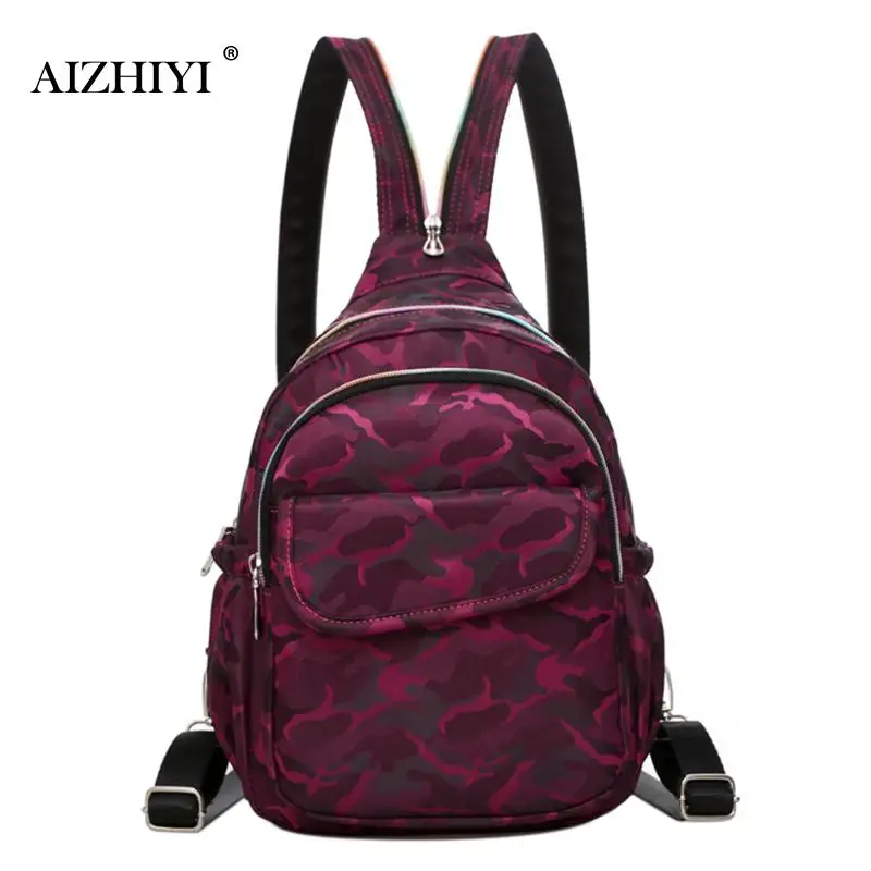 

Women Waterproof Backpacks Nylon Chest Pack Camo Large Capacity School Bags for Teenagers Male Casual Zipper Travel Backpacks