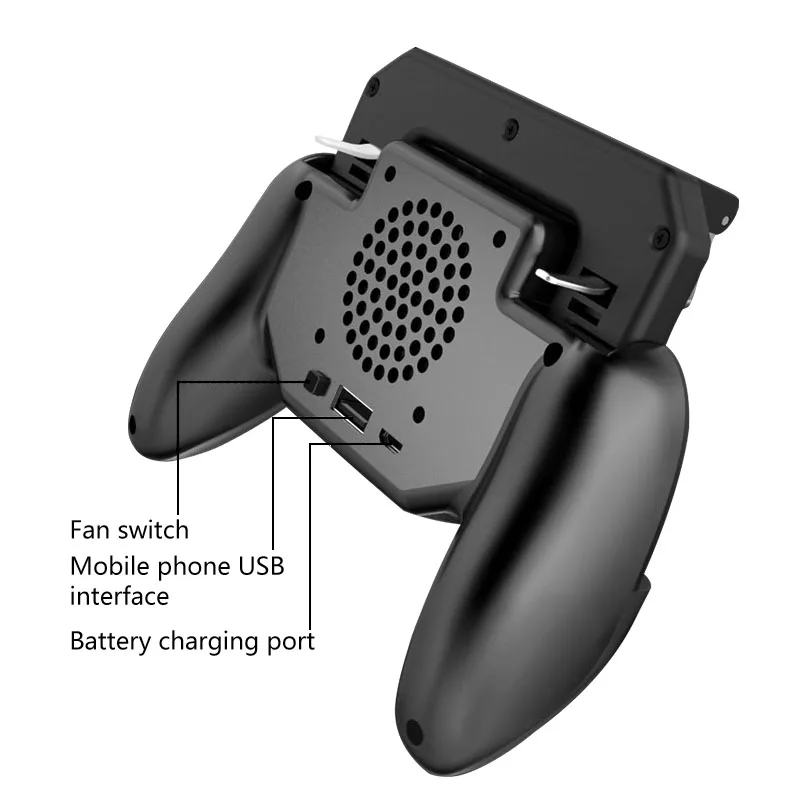 Pubg Mobile Pubg Controller Gamepad Trigger L1R1 Shooter Joystick Game Pad Phone Holder Cooler Fan with 2000/4000mAh Power Bank