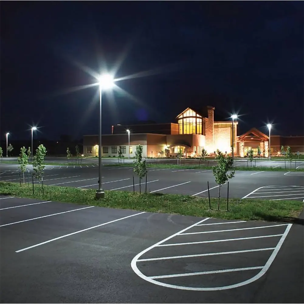 FaithSail 150W LED Parking Lot Lighting Outdoor Shoebox Pole Lights, 19000LM, 5700K, 450W MHHPS Replacement, Ultra Bright Commercial Area Street Shoe Box Flood Parking Lot Lighting, Slip Fitter Mount (8)