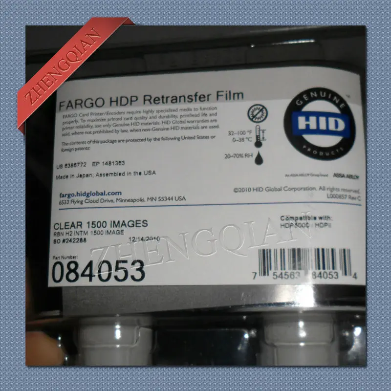 

Fargo 84053 Clear HDP Retransfer Film for HDP5000 ID card printers