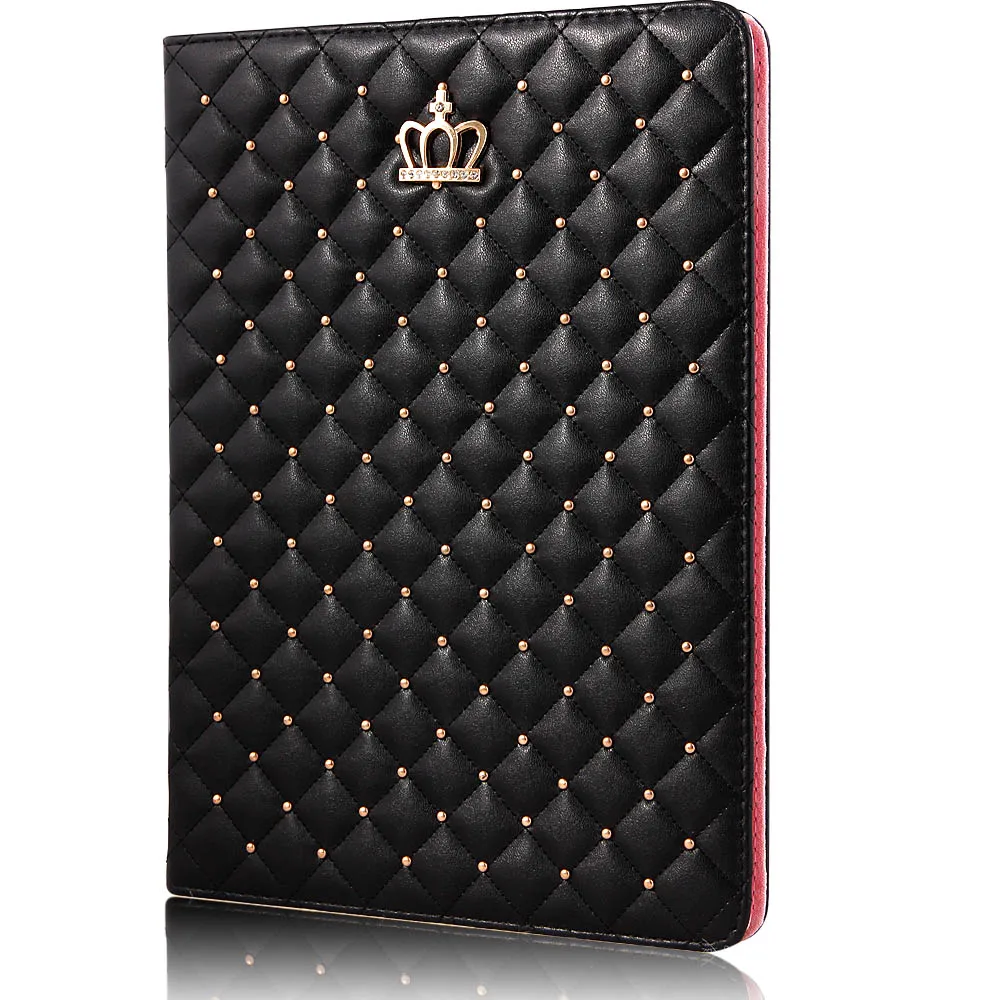 For ipad air 1 case crown auto sleep wake cover，Solid PU Leather Stand Smart Cover for ipad 5 case cover (9)