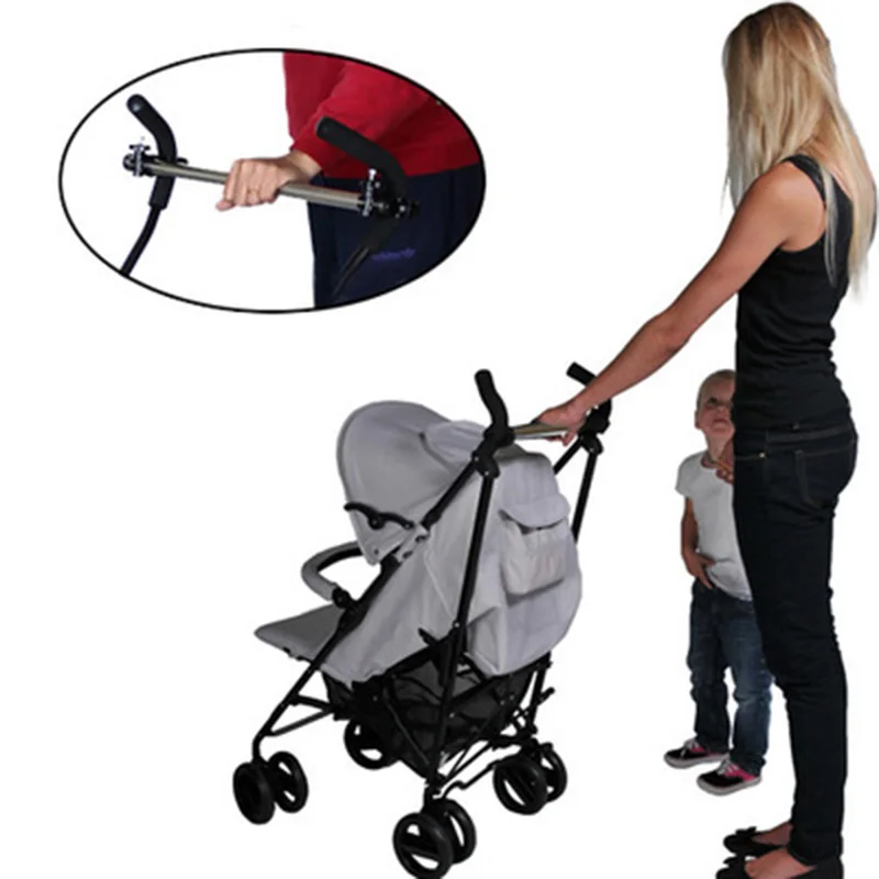 Stainless Steel Baby Buggy Bar Stroller Auxiliary Rod Adjustable