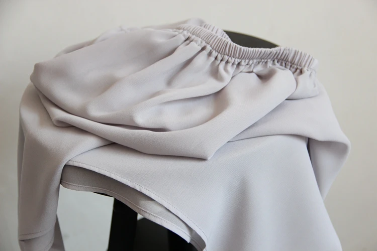 Single layer soft underskirt Basic women half-length underskirt slip inside skirt casual chiffon lining 40-80cm