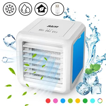 

Mini USB Portable Air Conditioner Conditioning Humidifier Purifier 7 Colors Light Desktop Air Cooler Cooling Fan For Home Office