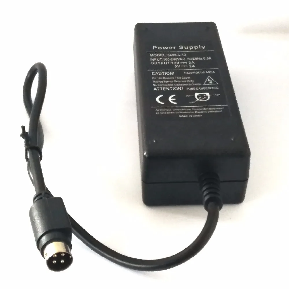 Adaptateur Secteur Alimentation Chargeur 12V 5V 2A 4 PIN pour