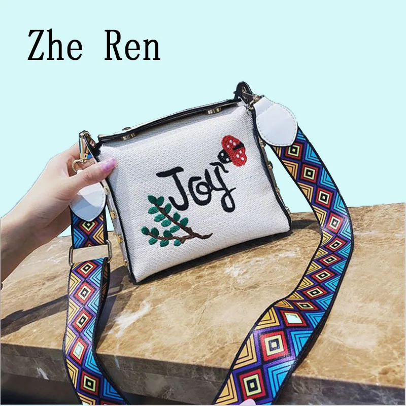 

2018 new fashion women leisure single shoulder bag cartoon printing oblique straddle bag