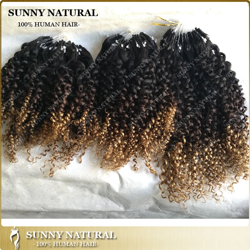 Micro Loop Hair Extensions Ombre Color 1g/strand Brazilian Human Hair