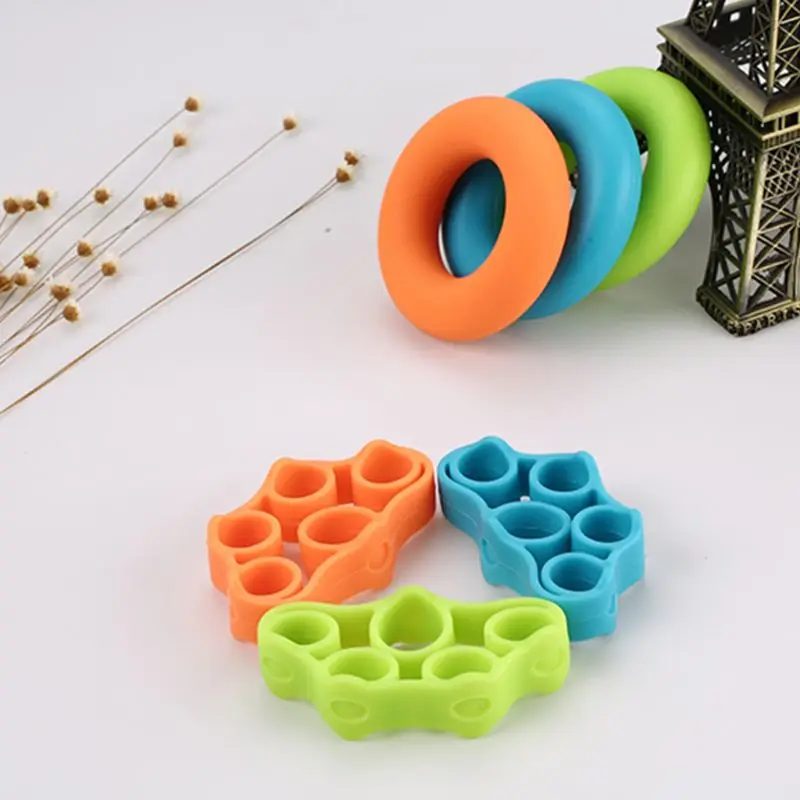 

6Pcs/Set Finger Stretcher Set Silica Exerciser Grip Hand Training Extensor Forearm Strengtheners