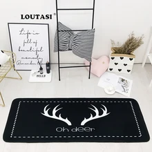 Loutsi олень дверные коврики с рисунком Противоскользящий абсорбирующий коврик кухня дверной коврик Kitrchen ковер Туалет коврики крыльцо коврик