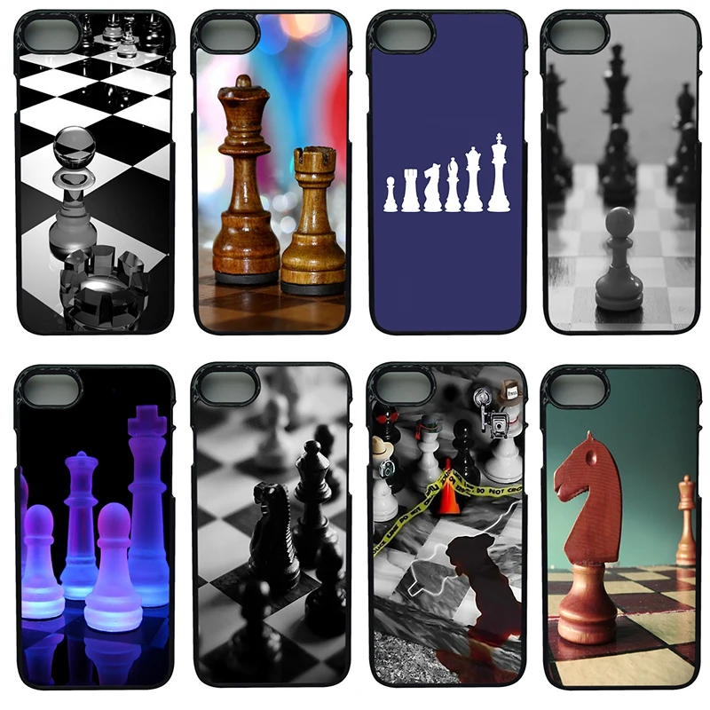 Chess Board Pieces Cell Phone Cases PC Hard Plastic Cover Protect for iphone 8 7 6 6S PLUS X 5S 5C 5 SE iPod Touch 4 Case |