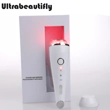 Sonic зубная щётка вибрации горячей и холодной терапии синий и красный цвета светодиодный фотон против акне, морщины удаления лица и глаз лифт подтяжка красота уход за кожей