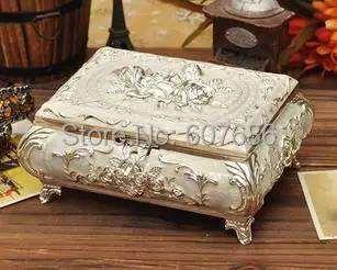 Antique Floral fleur Dresser bijou Vanity bijoux coffret boîte en métal de Style Vintage bijoux emballage