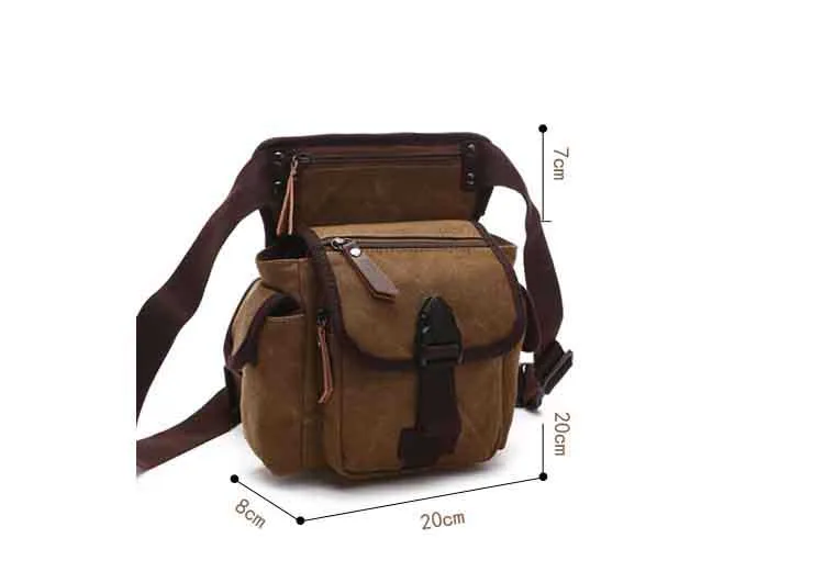 LAZYLIFE Для мужчин мужской Повседневное функциональная сумка для талии Телефон поясная сумка холст Хип сумка ремень пакет