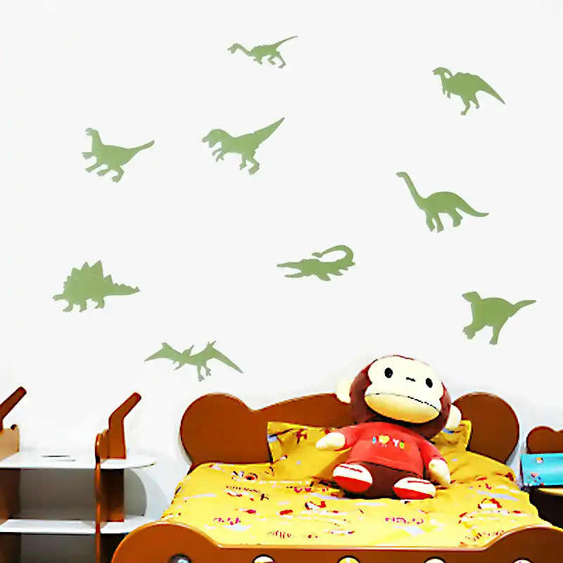 9pcs Sets 3d Luminous Wall Stickers Dinosaurs Wall Stickers Bedroom Ceiling Corridor On Metope Furniture Door Home Decoration