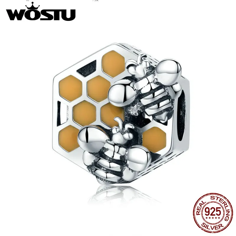 WOSTU новый модный браслет из стерлингового серебра 925 пробы с квадратными бусинами