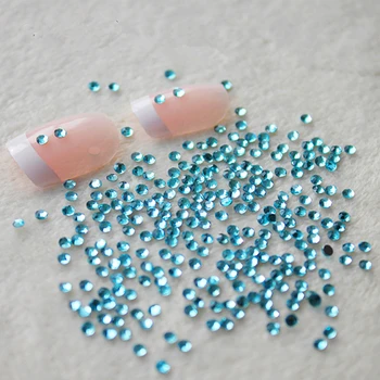 

SS3-SS34 Crystal Blue / Aquamarine Non Hotfix Flatback Rhinestones Nail Rhinestoens For Nails 3D Nail Art Decoration Gems