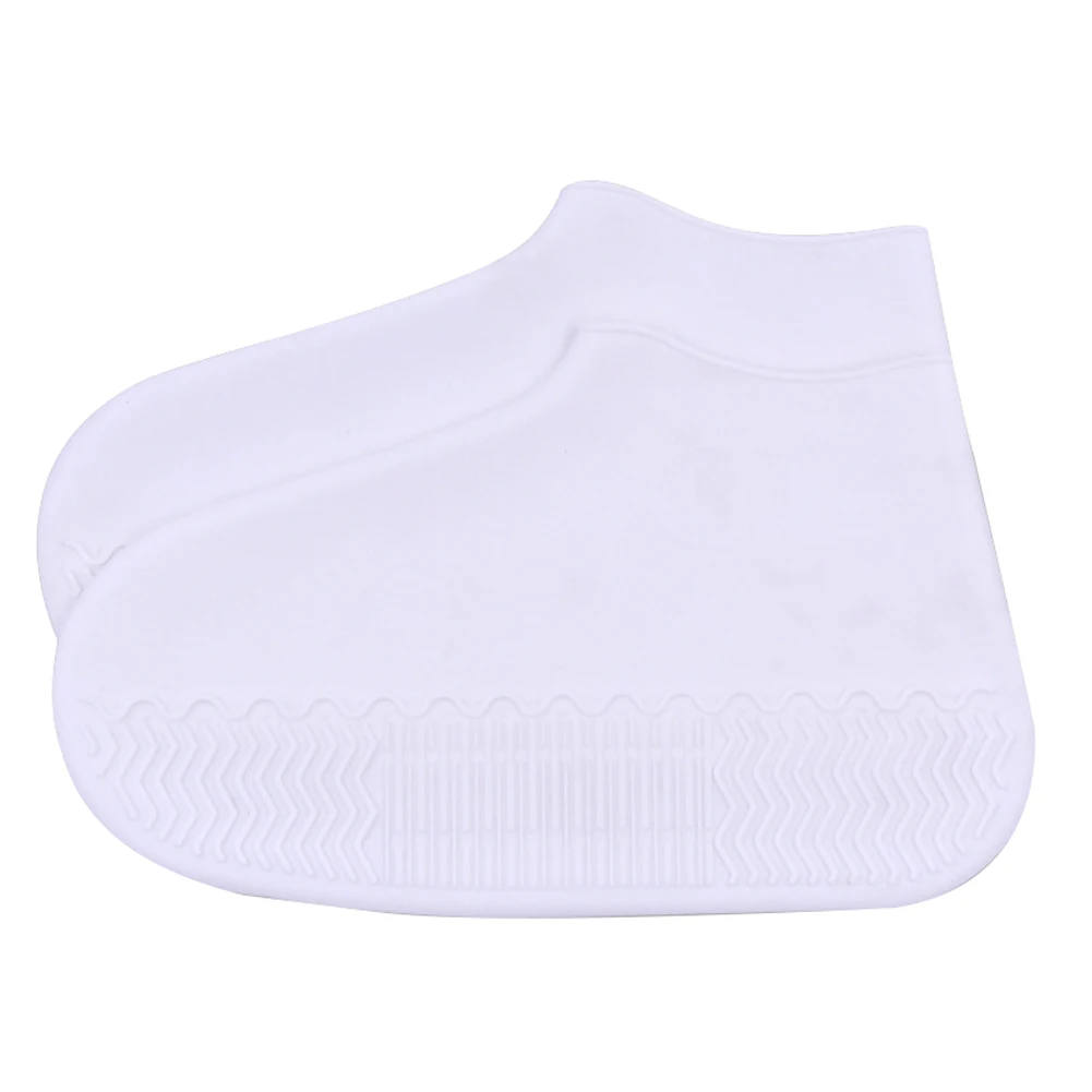 

1 Pair Protector Waterproof Thick Sole Silicone Non Slip Accessories Reusable Wear Resistant Shoe Cover Travel Elastic Outdoor