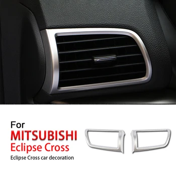 

Loyalty for MITSUBISHI Eclipse Cross 2018 2019 Interior Front Side Air Vent Outlet Trim Frame Cover ABS Matte silver Car Styling