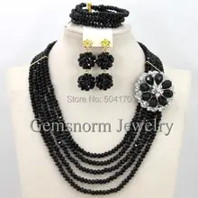 Красивые Новые Африканские модные ювелирные бусы Набор женские Бижутерия Набор кристалл ожерелье набор WB071