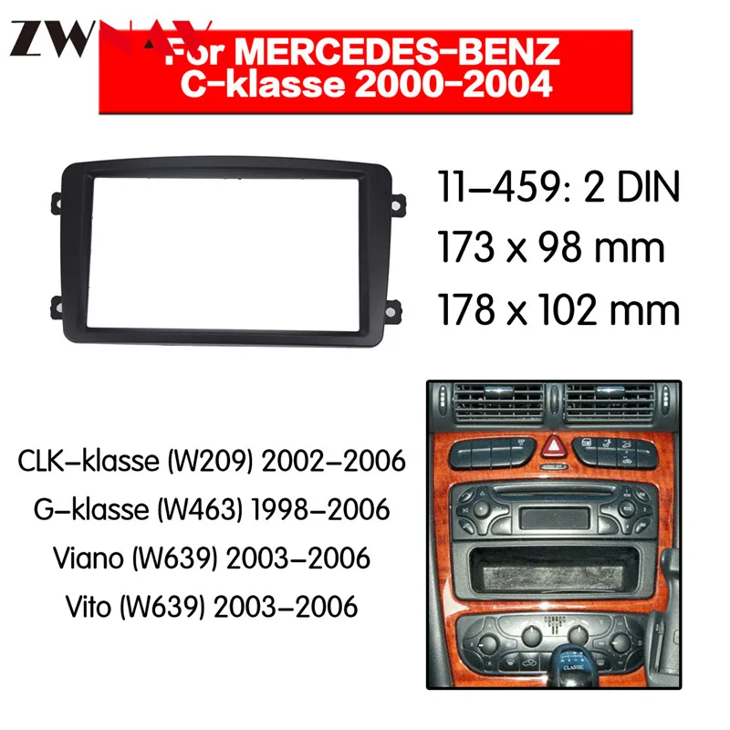 Автомобильный dvd-плеер рамка для MERCEDES-BENZ C-klasse 2000-2004 CLK-klasse 2002-2006 Авто AC черный LHD RHD Авто радио мультимедиа NAVI