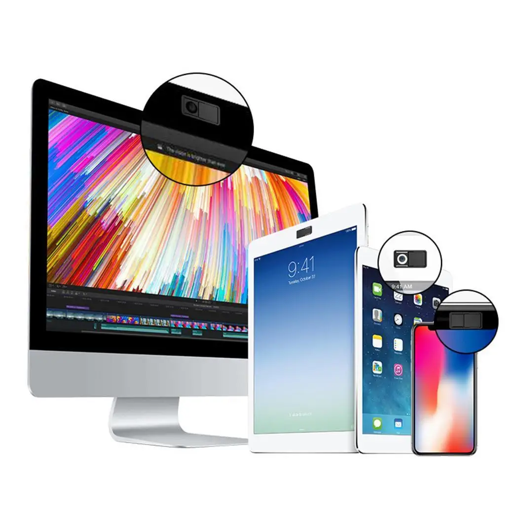 

Laptop Mobile Phone Sliding Webcam Privacy Protection Cover Black