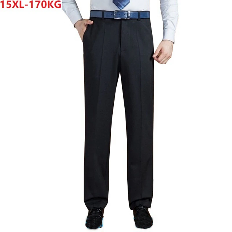 

suit pants Men plus large size big 10XL 12XL 14XL 15XL autumn formal pants Business Straight elasticity trousers loose 54 56 58