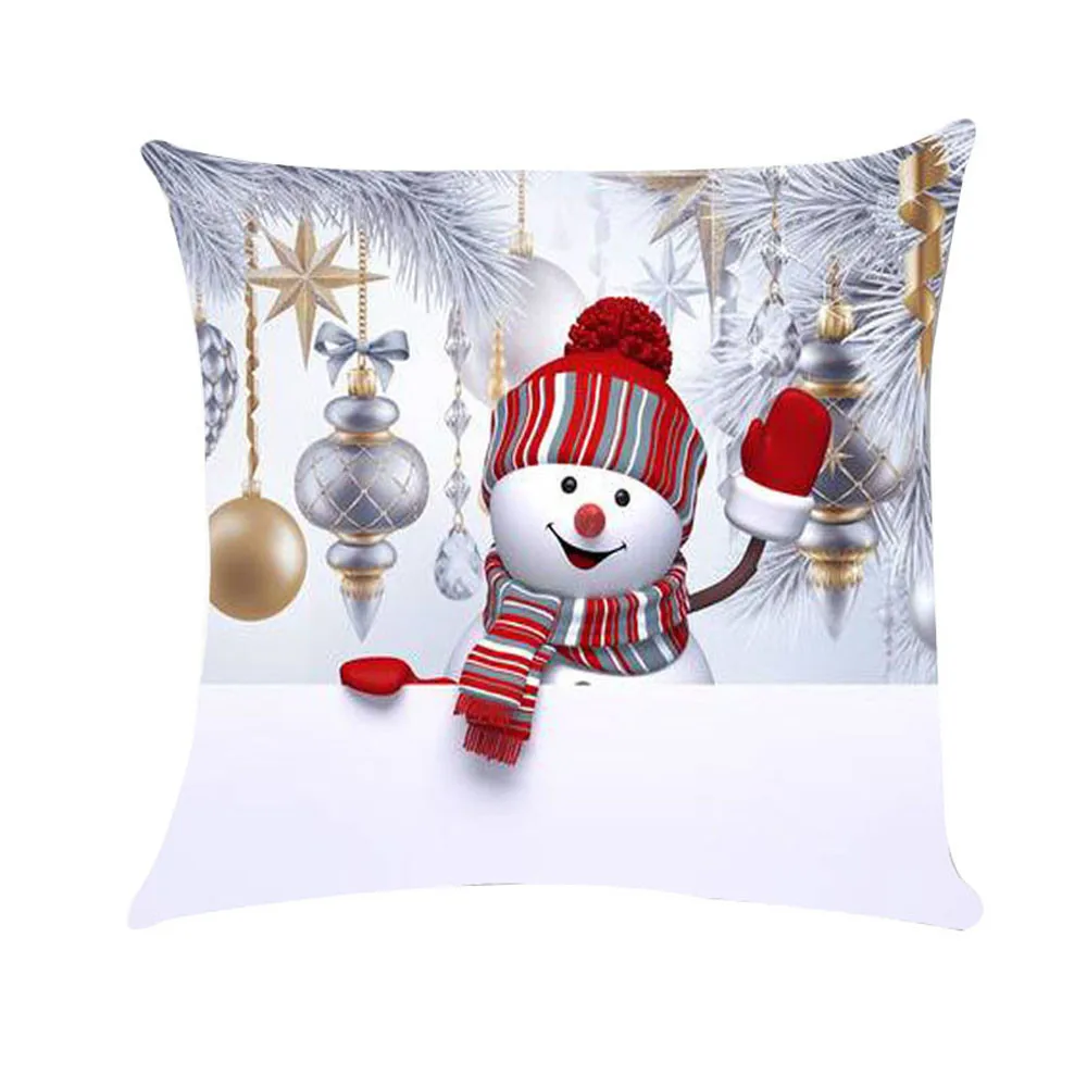 Наволочки на подушки, Рождественский Чехол на подушку, Рождественский Снежный счастливый Санта Клаус, супер мягкий Чехол на подушку, Fronha De Travesseiro - Цвет: B
