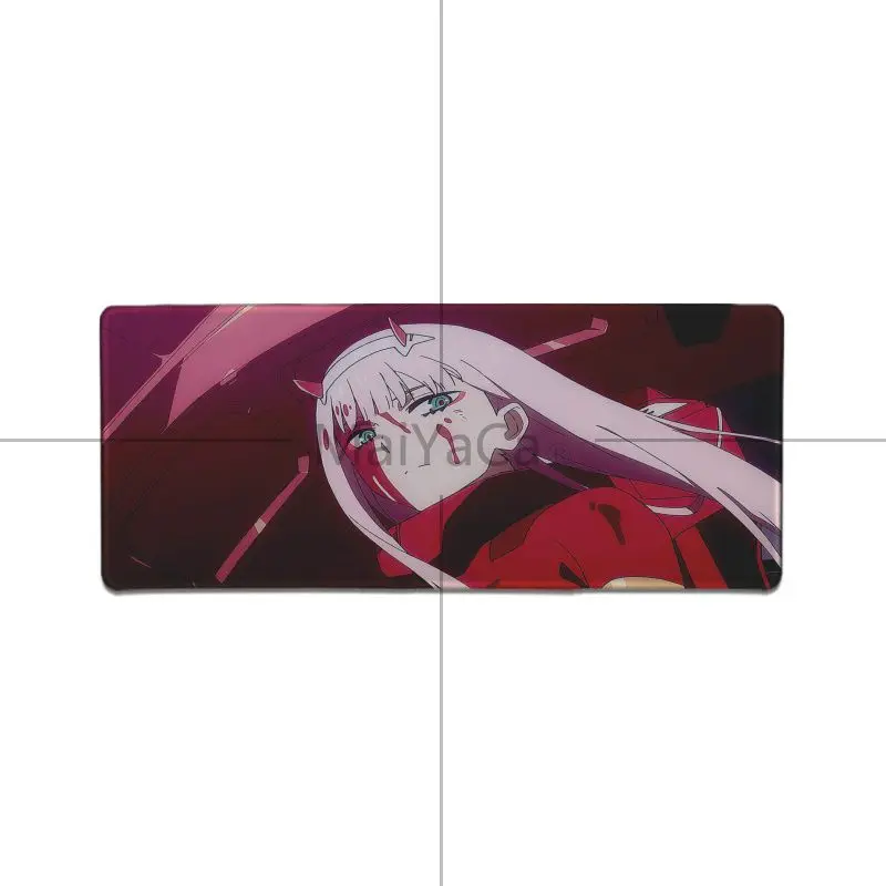 MaiYaCa Boy Gift Pad Darling In The Franxx High Speed New Mousepad Anime Cartoon Print Large Size Game Mouse Pad - Цвет: Lock Edge 30x80cm