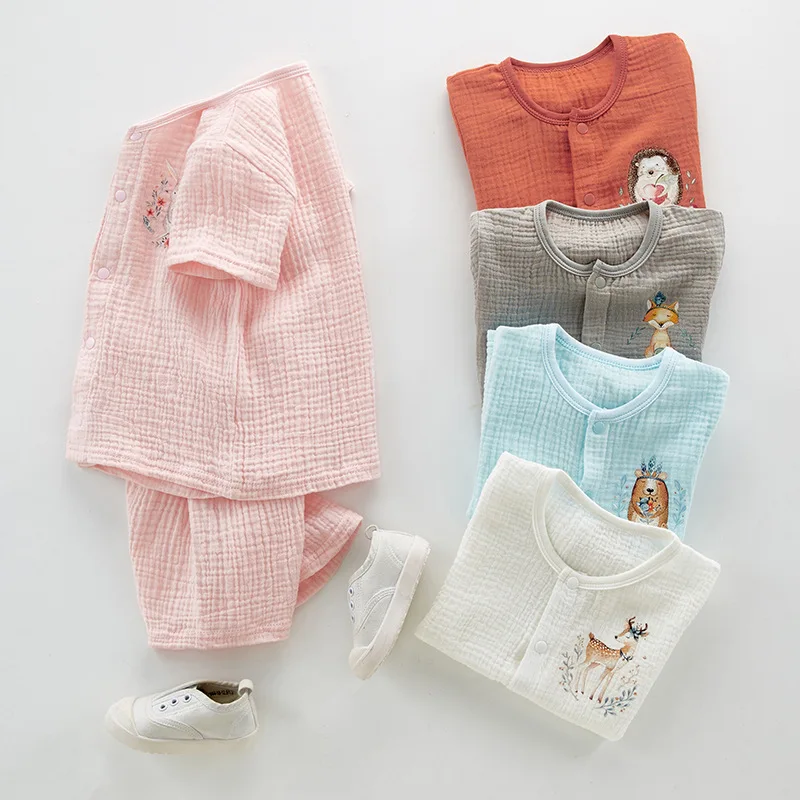 Коллекция года, Новая мягкая одежда с короткими рукавами для мамы и ребенка хлопковый костюм для малышей Комплект из 2 предметов: Топ+ штаны для новорожденных, комплекты для детей