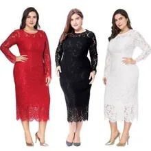 Vestidos De Noche elegantes De talla grande para mujer 2020, vestidos De cóctel De encaje completo baratos, vestido formal De color blanco, bata De manga larga De noche