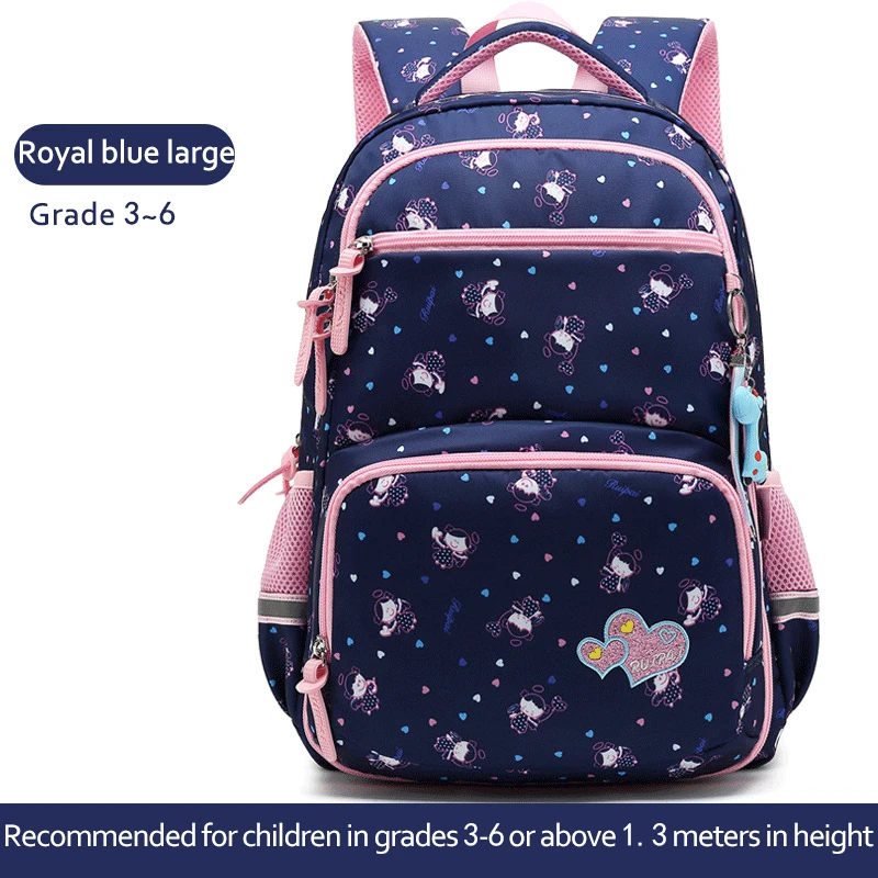 Водонепроницаемый Школьный рюкзак для девочек и мальчиков-подростков, вместительные школьные сумки с принтом, Детский рюкзак, студенческие сумки для книг - Цвет: royal blue large