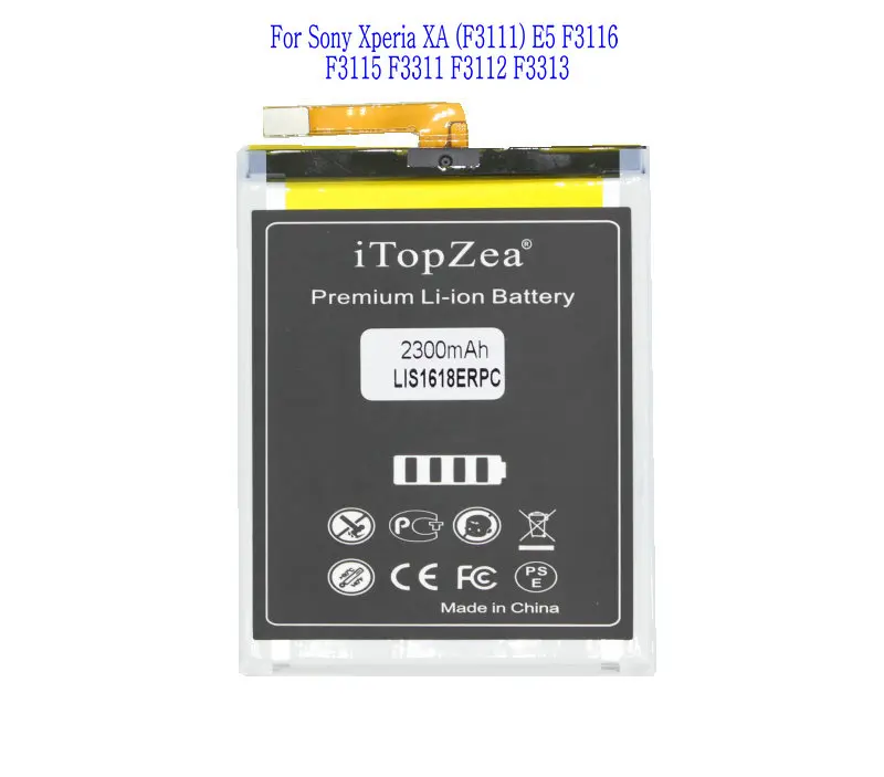 ITopZea LIS1618ERPC 2300 мАч аккумулятор для Sony Xperia E5 XA XA1 G3121 G3123 G3125 G3112 G3116 F3111 F3112 F3113 F3115 +