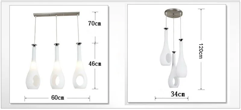 Luzes para Casa Abajur de Vidro Iluminação para Restaurantes Moderno Pingente Lâmpadas Quarto Lâmpada - Sala Jantar E27 Led 2 pendant lighting for restaurants