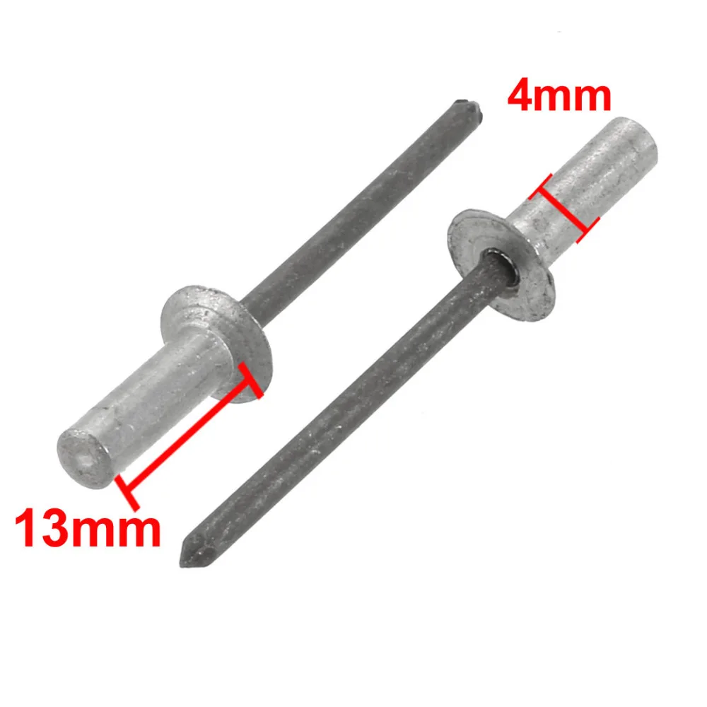 

UXCELL 100pcs 4mmx13mm Aluminum Countersunk Head Closed End Blind Rivets Fastener Home Hardware For The Riveting Occasions
