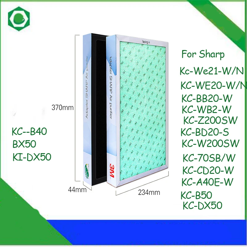 37*23,4*4,4 см Воздухоочистители Запчасти 5 в 1 воздушный фильтр для Sharp KC-WE21-W/N, KC-WE20-W/N, KC-BB20-W, KC-WB2-W, KC-BD20-S Воздухоочистители