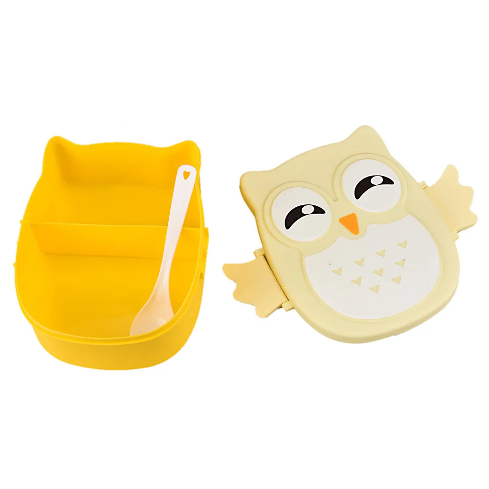 

2019 Cute1pc Cartoon Owl Lunch Box Food Storage Container Storage Box Portable Bento Safe Food Picnic Hot Lunchbox Children Gift