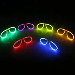 Multi Цвет Glow флуоресценции Очки LED череп Очки световой Щупы для мангала неоновый рождественской вечеринки мигает Новинка Игрушечные лошадки